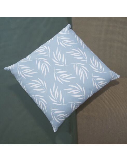Funda de cojín de exterior con follaje azul cielo - 50x50 cm