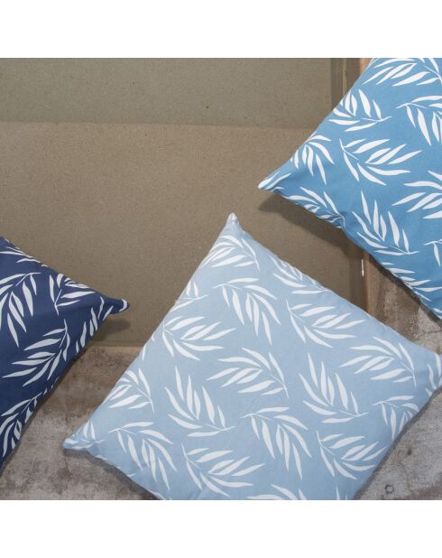 Funda de cojín de exterior con follaje azul cielo - 50x50 cm