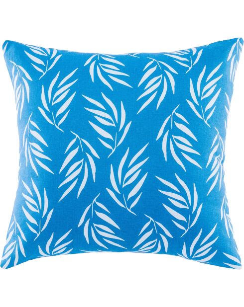 Housse de coussin d'extérieur Foliage bleue - 50x50 cm