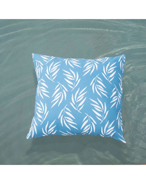 Housse de coussin d'extérieur Foliage bleue - 50x50 cm