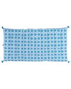 Matelas d'extérieur en coton Peacock bleu - 60x120 cm