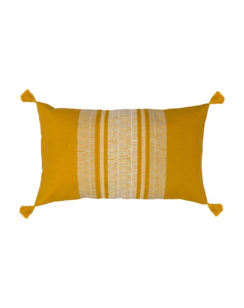 Housse de coussin Gracia moutarde - 50x30 cm