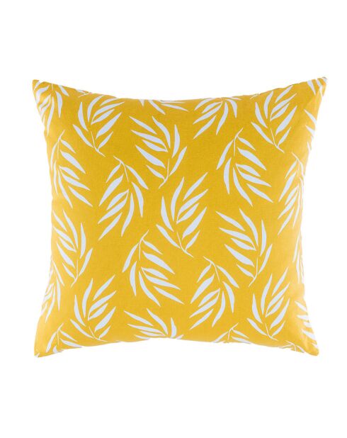 Housse de coussin d'extérieur Foliage jaune - 50x50 cm