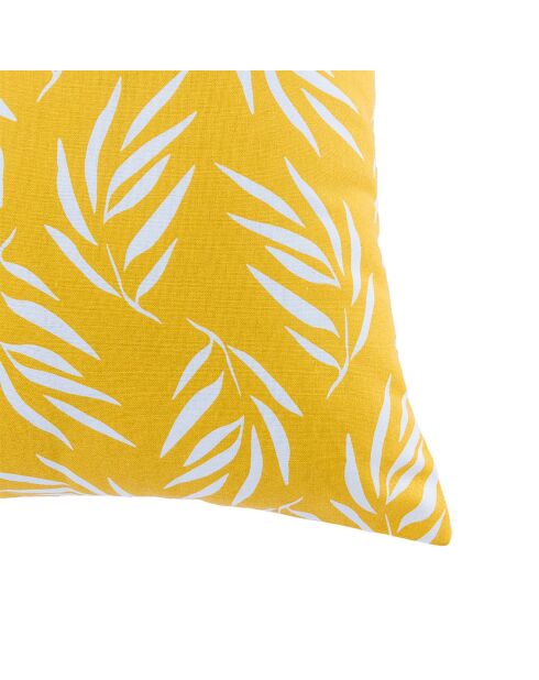 Housse de coussin d'extérieur Foliage jaune - 50x50 cm