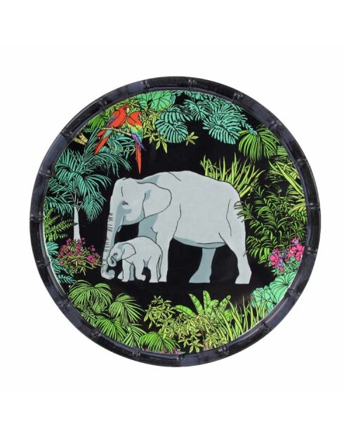 Piatto da dessert Jungle piccolo multicolore - D.23 cm