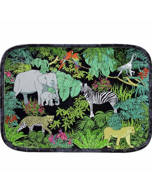 Vassoio rettangolare Jungle multicolore - 45x32 cm