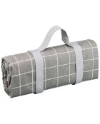 Concorde graue wasserdichte Tischdecke - 140x140 cm