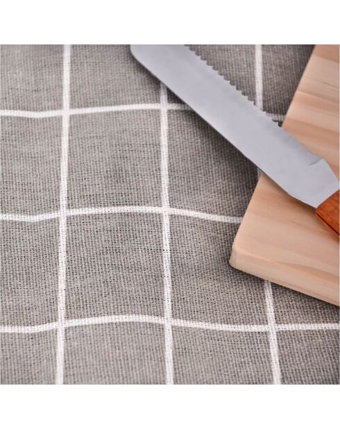 Concorde graue wasserdichte Tischdecke - 140x140 cm