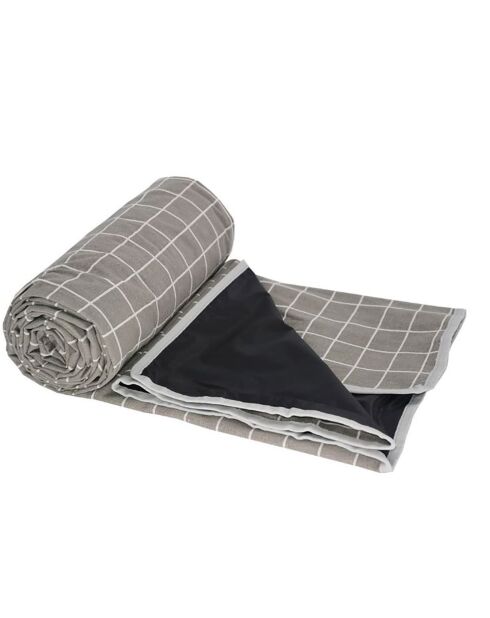 Concorde graue wasserdichte Tischdecke - 140x140 cm