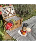 Concorde graue wasserdichte Tischdecke - 140x140 cm