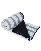 Wasserdichte Tischdecke mit blau/weißen Streifen - 140x140 cm