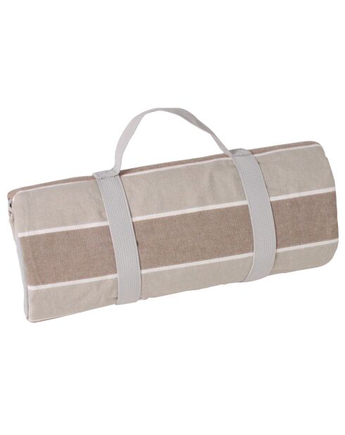 Nappe imperméable XL beige/gris - 140x280 cm