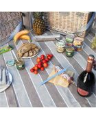 Nappe imperméable XL beige/gris - 140x280 cm