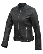 Giacca in pelle nera Evita