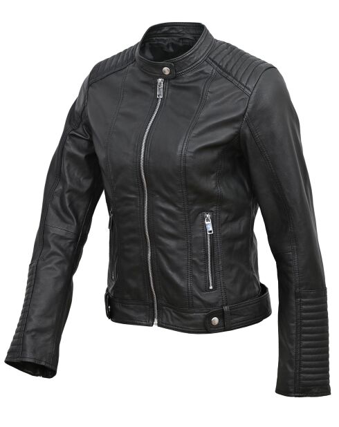 Veste en Cuir Evita noire