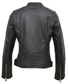 Giacca in pelle nera Evita