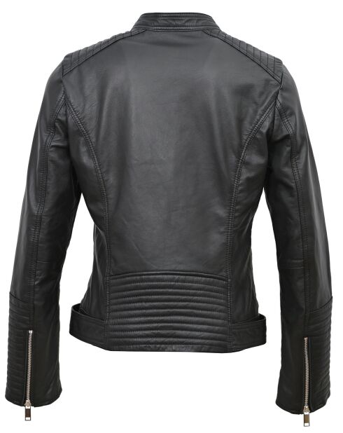 Veste en Cuir Evita noire