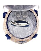 Panier à pique-nique en Osier Deauville bleu -  2 personnes