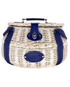 Panier à pique-nique en Osier Deauville bleu -  2 personnes