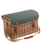 Panier à pique-nique en Osier & Cuir Saint Honoré vert - 4 personnes