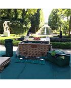 Panier à pique-nique en Osier & Cuir Saint Honoré vert - 4 personnes