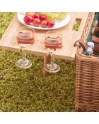 Panier à pique-nique en Osier & Cuir Saint Honoré vert - 4 personnes