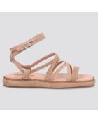Sandales en Cuir Amelia saumon