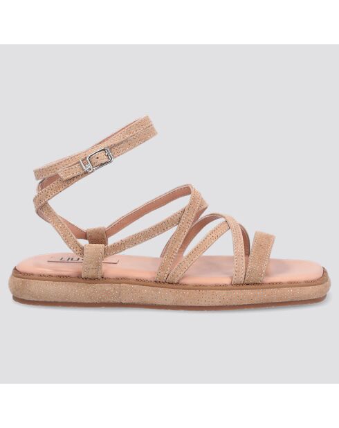 Sandales en Cuir Amelia saumon