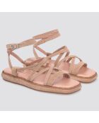 Sandales en Cuir Amelia saumon