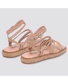 Sandales en Cuir Amelia saumon