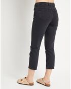 Jean court en Coton Bio Capri boutons noir