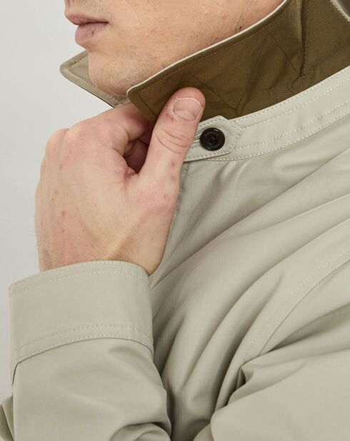 Blouson en toile unie beige