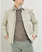 Blouson en toile unie beige