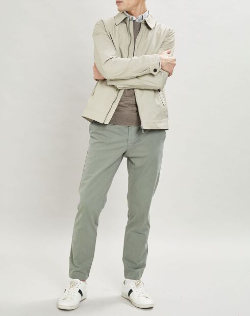 Blouson en toile unie beige