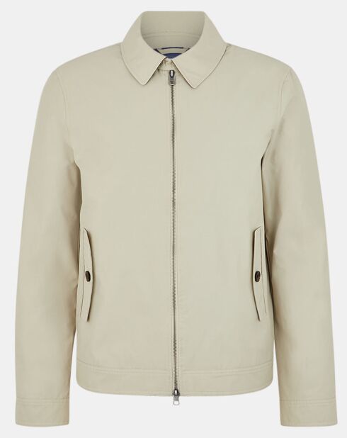 Blouson en toile unie beige