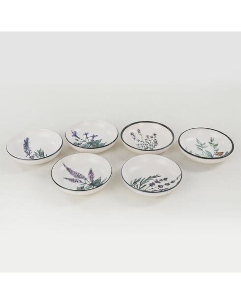 6 Petits bols en Céramique multicolores - D.13 cm