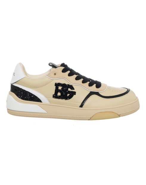 Sneakers en Cuir Wow beige/noir