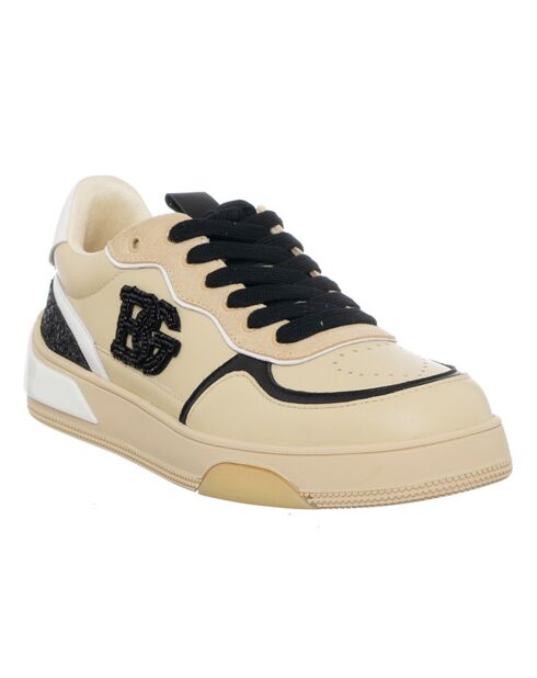 Sneakers en Cuir Wow beige/noir