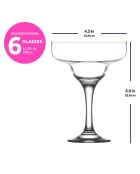 6 transparante cocktailglazen - 300 ml