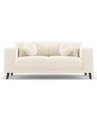 Canapé Velours Giorgio 2 Places beige clair - 170x92x74 cm