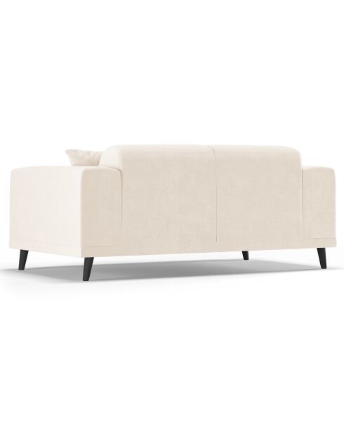 Canapé Velours Giorgio 2 Places beige clair - 170x92x74 cm