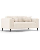 Canapé Velours Giorgio 2 Places beige clair - 170x92x74 cm
