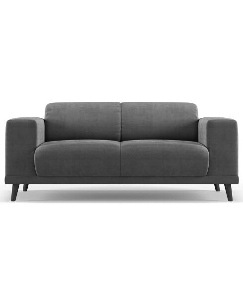 Canapé Velours Giorgio 2 Places gris - 170x92x74 cm