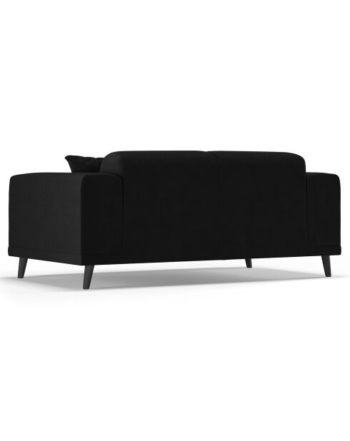 Canapé Velours Giorgio 2 Places noir - 170x92x74 cm