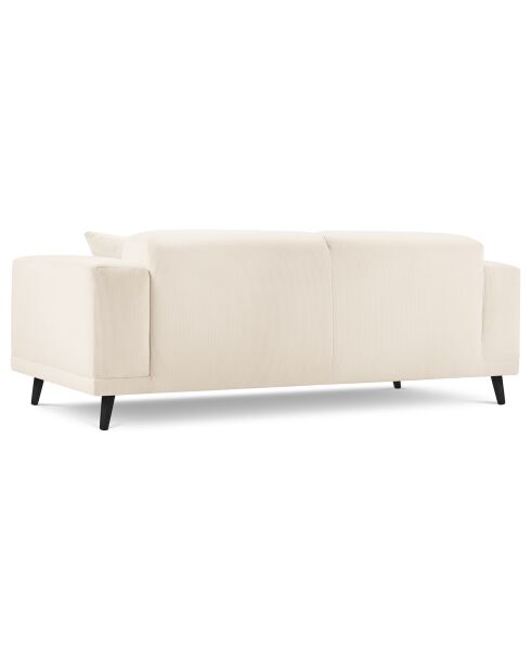 Canapé Giorgio Velours Côtelé 2 Places beige clair - 170x92x74 cm