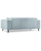 Canapé Giorgio Velours Côtelé 2 Places bleu clair - 170x92x74 cm