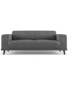 Canapé Velours Giorgio 3 Places gris - 203x92x74 cm