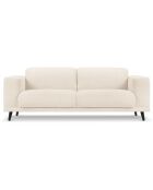 Canapé Giorgio Velours Côtelé 3 Places beige clair - 203x92x74 cm