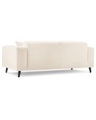 Canapé Giorgio Velours Côtelé 3 Places beige clair - 203x92x74 cm