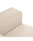 Canapé Giorgio Velours Côtelé 3 Places beige clair - 203x92x74 cm